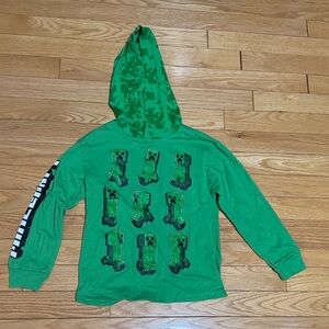 Green Creeper Minecraft Kids long sleeved tee